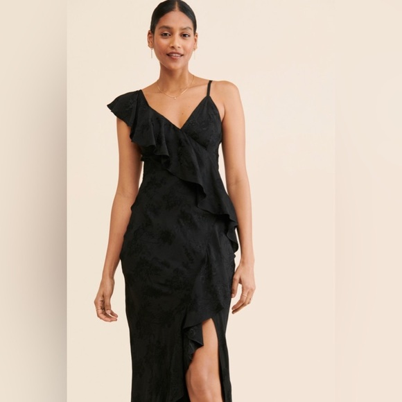 RAHI ELLISON ruffle dress in brown size XL NEW - Picture 1 of 11